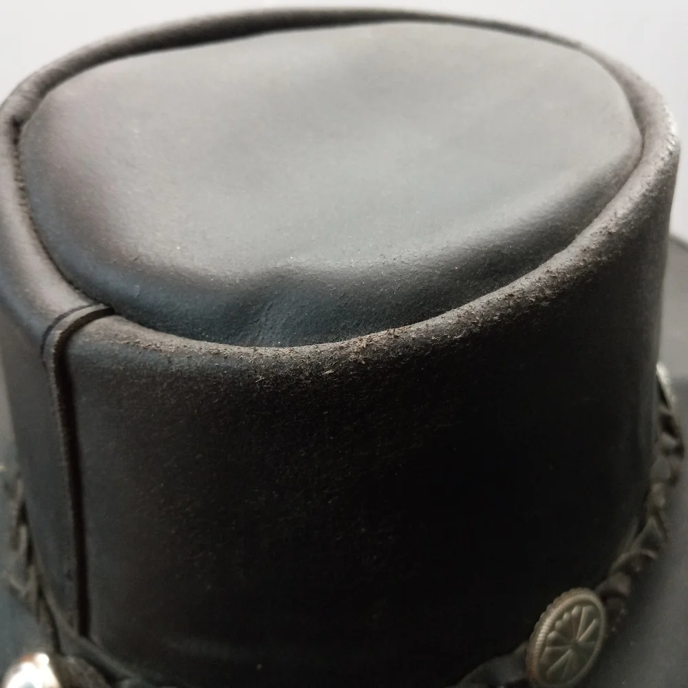 Vintage Western Mexico Leather Concho Hat